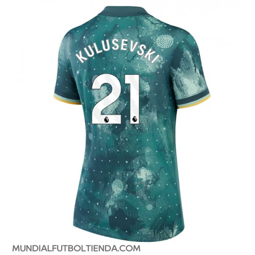 Camiseta Tottenham Hotspur Dejan Kulusevski #21 Tercera Equipación Replica 2024-25 para mujer mangas cortas